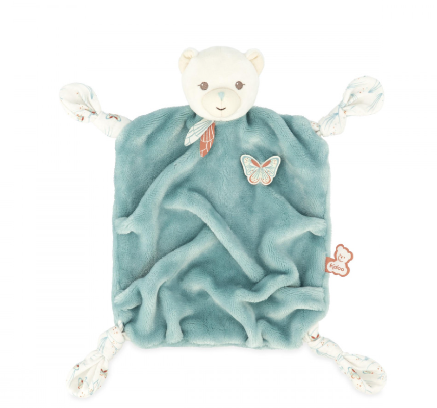 - plume - comforter bear blue green butterfly 26 cm 
